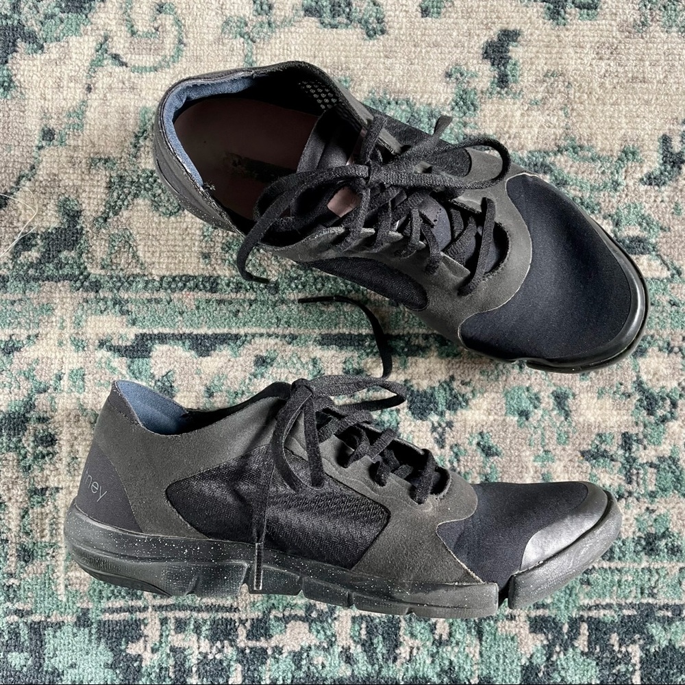 Adidas Stella McCartney Lightweight Black Mesh Sneakers Running Shoes Size 7.5